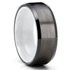 Gunmetal Wedding Ring - Black Tungsten Ring - Tungsten Wedding Band - Black Wedding Band