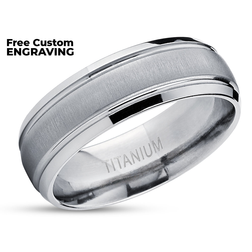 Man's Wedding Ring - Woman's Wedding Ring - Titanium Wedding Band - Tungsten Ring