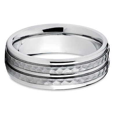 Titanium Wedding Ring - Hammered Wedding Ring - Titanium Wedding Band - Engagement Ring