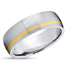 Yellow Gold Wedding Ring - Titanium Wedding Ring - 14k Yellow Gold - Engagement Ring