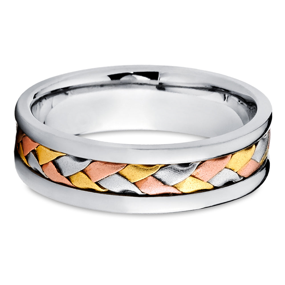 Rose Gold Wedding Ring - Titanium Wedding Ring - Braid Ring - Rose Gold Ring - Yellow Gold Ring - Braid Ring