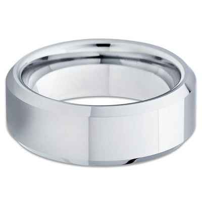 Tungsten Wedding Band - Silver Tungsten Ring - Tungsten Carbide - Shiny - Clean Casting Jewelry