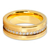 Yellow Gold Tungsten Wedding Band - 8mm - Yellow Gold Ring - Tungsten Ring - Clean Casting Jewelry
