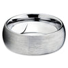 Titanium Wedding Band - Grey Titanium Ring - Dome - Brushed Ring - Unique - Clean Casting Jewelry