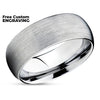 Tungsten Wedding Ring - Gray Tungsten Wedding Band - Silver Tungsten Ring - Band