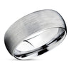 Tungsten Wedding Ring - Gray Tungsten Wedding Band - Silver Tungsten Ring - Band