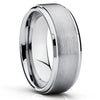 Men's Titanium Ring - Grey Titanium Band - Titanium Wedding Band - Brush - Clean Casting Jewelry