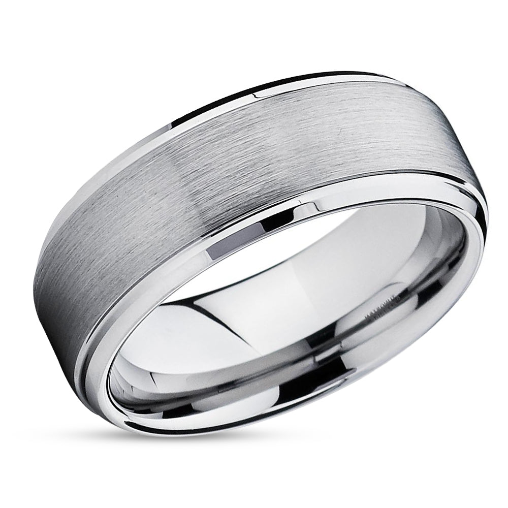 Men's Titanium Ring - Grey Titanium Band - Titanium Wedding Band - Titanium Wedding Ring