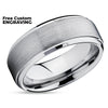 Men's Titanium Ring - Grey Titanium Band - Titanium Wedding Band - Titanium Wedding Ring