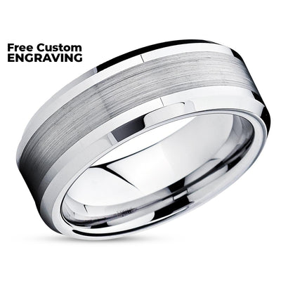 Titanium Wedding Band - Brush - Titanium Wedding Ring - Anniversary Ring