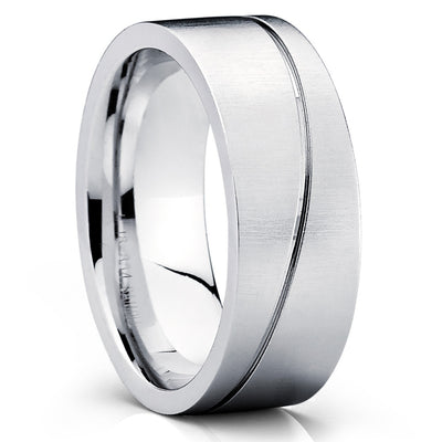 8mm - Titanium Wedding Band - Titanium Wedding Ring - Men's & Women - Clean Casting Jewelry