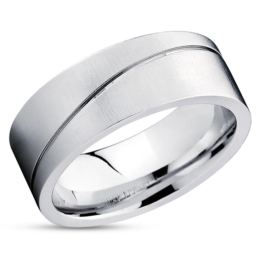 Titanium Wedding Ring - Silver Titanium Ring - Wedding Band - Anniversary Ring - Band