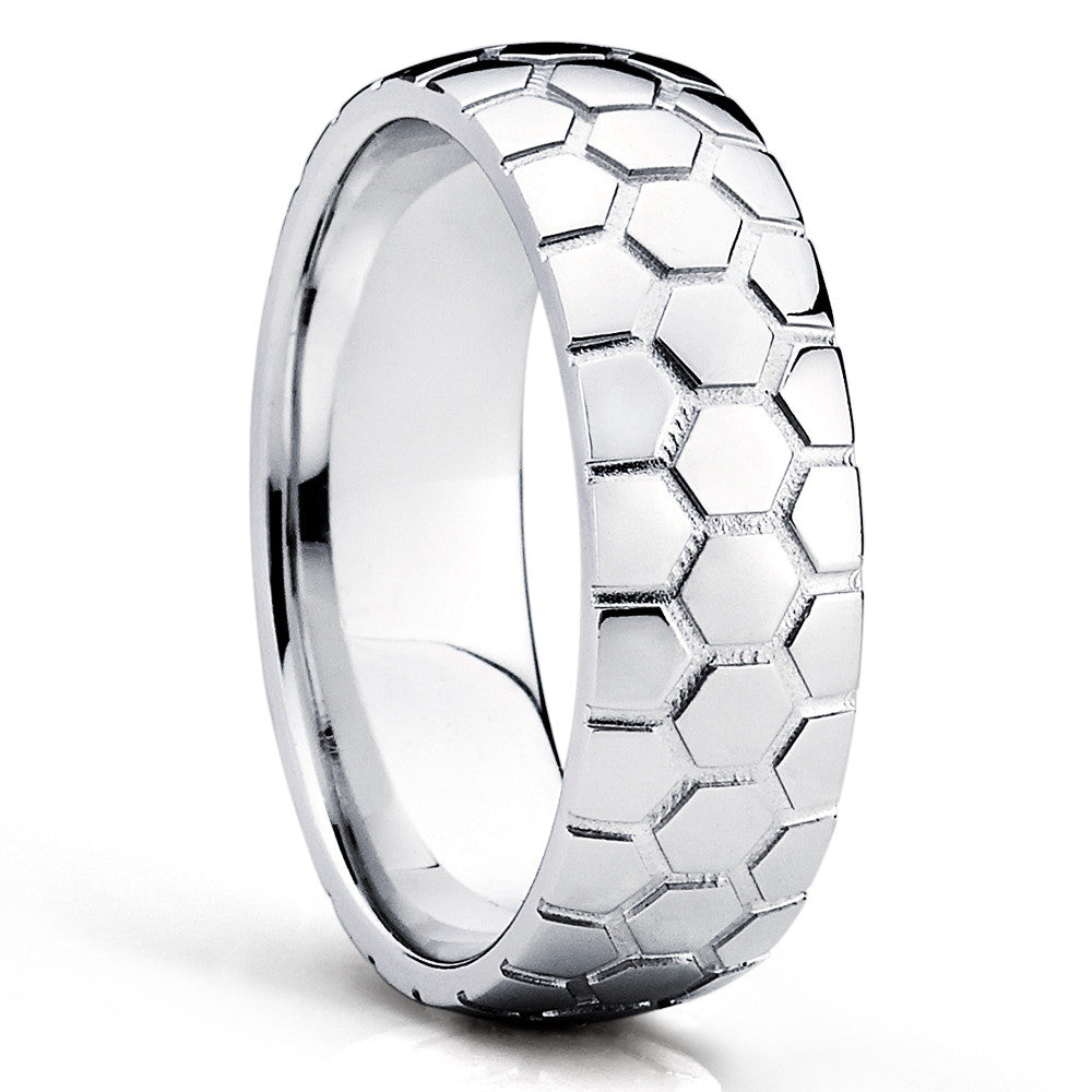 Titanium Wedding Ring - Soccer Wedding Band - Titanium Wedding Band - Clean Casting Jewelry