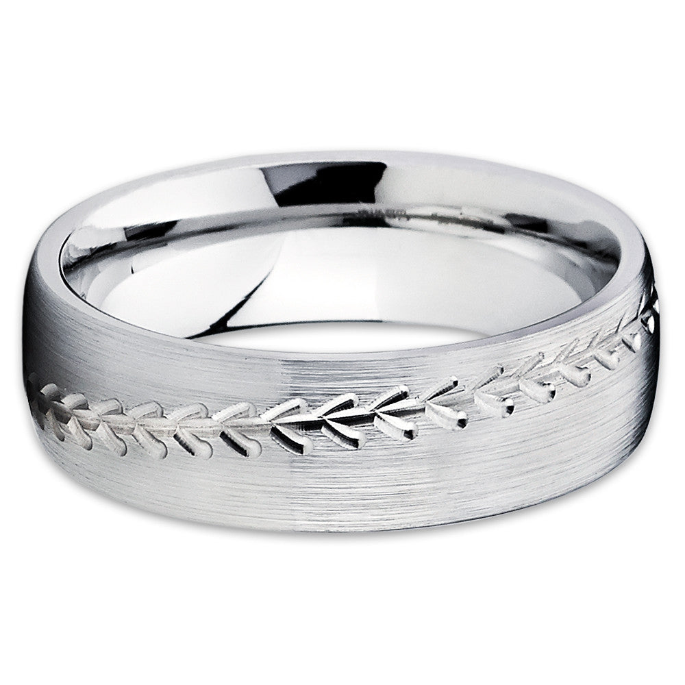 Baseball Wedding Band - Titanium Ring - Baseball Ring - Titanium Wedding Band - Clean Casting Jewelry