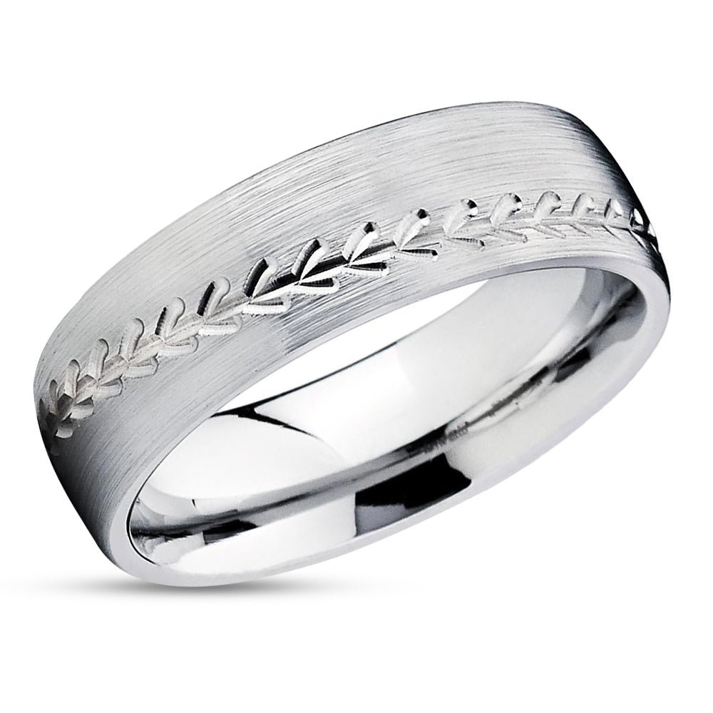 Baseball Wedding Band - Titanium Ring - Baseball Ring - Titanium Wedding Band