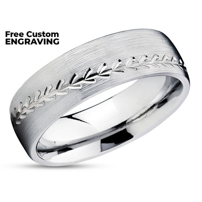 Baseball Wedding Band - Titanium Ring - Baseball Ring - Titanium Wedding Band