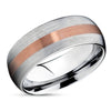 Titanium Wedding Band - Men's Wedding Band - 14K Rose Gold - Wedding Ring