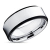 Man's Wedding Band - Black Tungsten Ring - 8mm Wedding Ring - Wedding Band