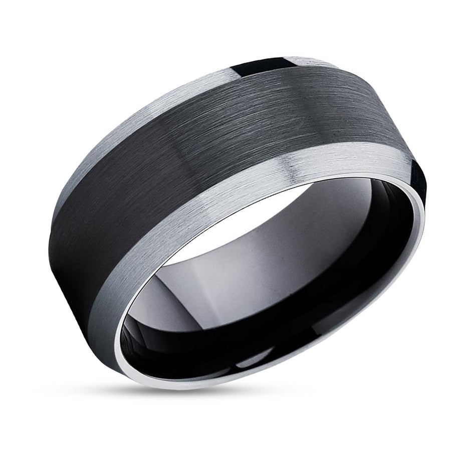 Black Tungsten Wedding Ring - Black Wedding Band - Black Tungsten Band - Ring