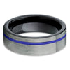 Purple Tungsten Wedding Band - Black Tungsten Ring - Tungsten Wedding Ring - Clean Casting Jewelry