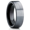 Black Tungsten Ring - Gray Tungsten Ring - Wedding Band - Black Ring - Clean Casting Jewelry