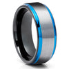Black Wedding Ring - Engagement Band - Gray Wedding Band - Tungsten Wedding Ring