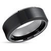 Black Tungsten Ring - Gunmetal Wedding Band - Black Tungsten Ring - Black Ring