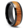 Whiskey Barrel Wedding Rings - Whiskey Barrel Tungsten Ring - Black Tungsten Ring - 8mm