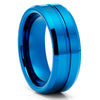 Blue Tungsten Wedding Ring - Blue Wedding Band - Tungsten wedding Ring - Blue Ring