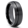 Black Wedding Ring - Black Wedding Band - Men's Ring - Women's Ring - Tungsten Ring