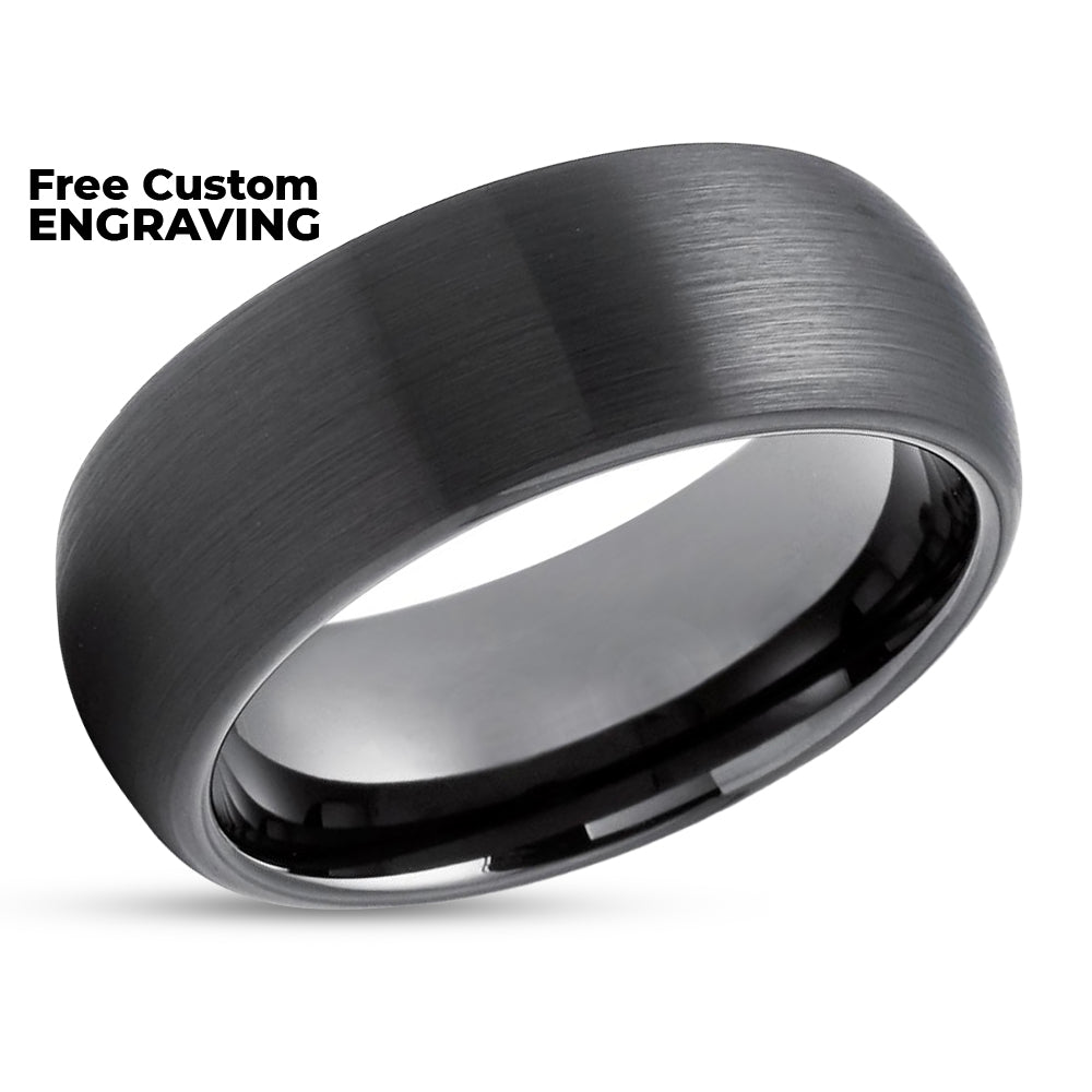 Man's Wedding Ring - Women's Wedding Ring - Tungsten Wedding Band - Gunmetal Ring