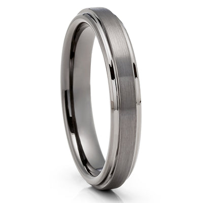 Gunmetal Wedding Ring - Tungsten Wedding Ring - Gunmetal Wedding Band - Ring