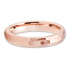 Rose Gold Tungsten Wedding Ring - Hammered Tungsten Ring - Rose Gold Band - Dome Ring
