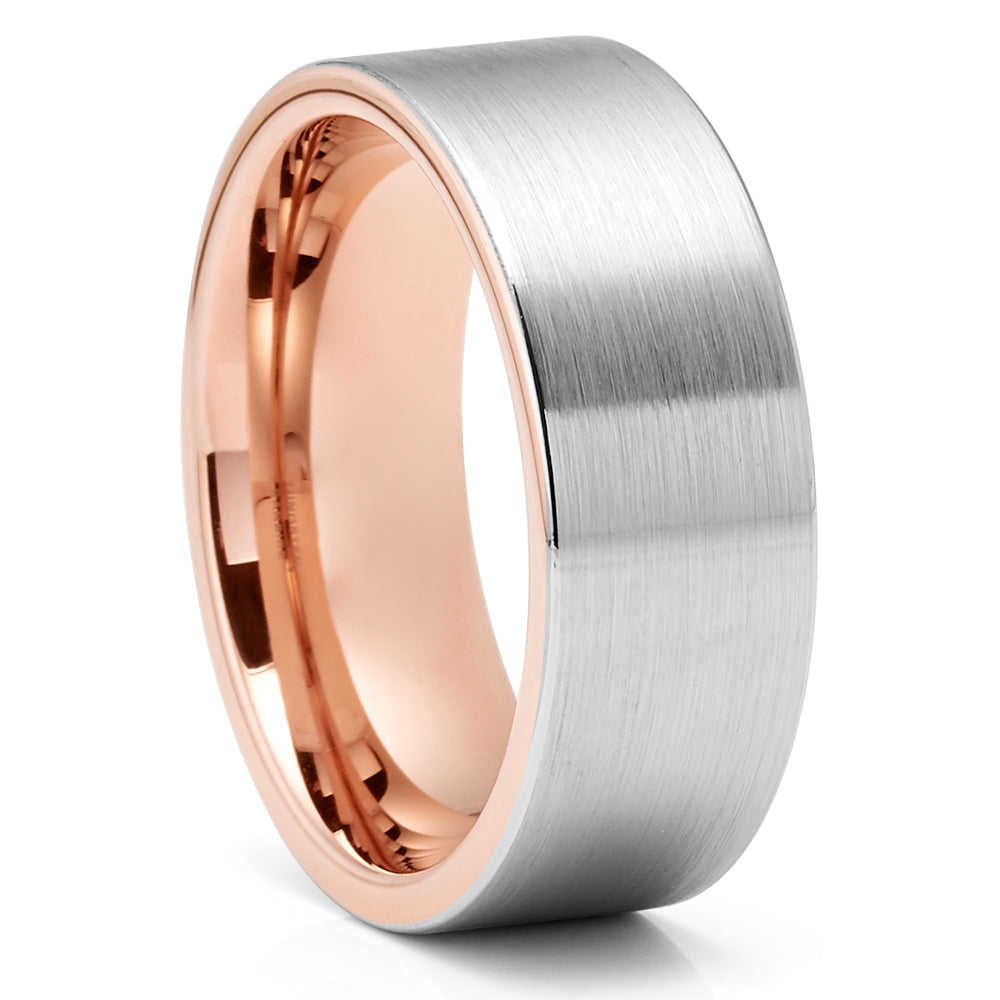 Rose Gold Tungsten Wedding Ring - Rose Gold Ring - Rose Gold Ring - Anniversary Ring