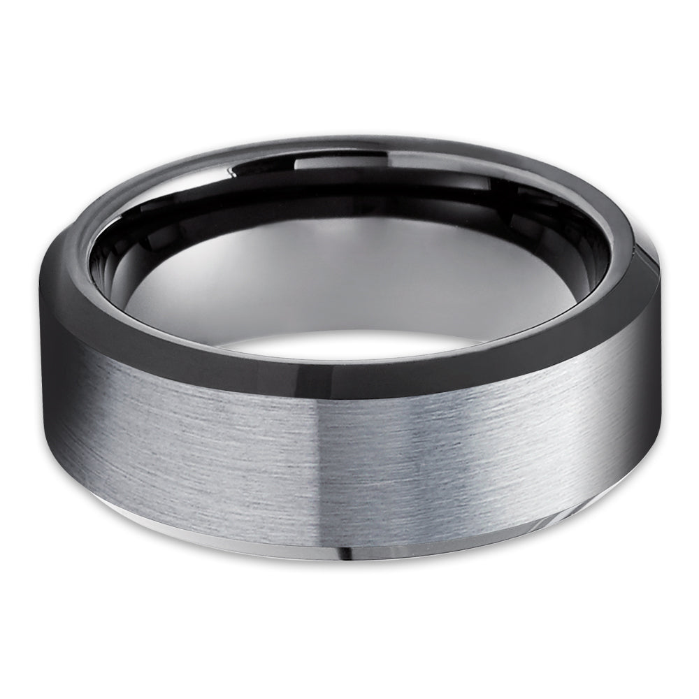 Black Tungsten Wedding Ring - Gunmetal Wedding Ring - Black Tungsten Ring - Man's Ring