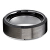 Gunmetal Wedding Ring - Black Tungsten Ring - Tungsten Wedding Band - Gunmetal Ring