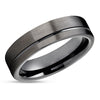 Black Wedding Band - Gunmetal Tungsten Ring - Tungsten Wedding Band - Black Ring