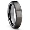 Gunmetal Wedding Ring - Black Tungsten Ring - Tungsten Wedding Band - Wedding Ring