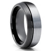 Black Tungsten Ring - Black Wedding Band - Tungsten Carbide Ring - Black Band
