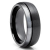 Black Tungsten Ring - Black Tungsten Wedding Band - Gray Wedding Ring - Black Ring