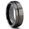 Black Tungsten Wedding Ring - Gunmetal Wedding Ring - Black Wedding Band - Gunmetal Band