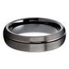 Gunmetal Wedding Ring - Black Tungsten Ring - Tungsten Carbide - Gunmetal Ring - Band