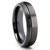 Black Tungsten Wedding Ring - Gunmetal - Tungsten Wedding Band - Black Wedding Ring