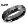 Black Tungsten Wedding Ring - Gunmetal - Tungsten Wedding Band - Black Wedding Ring