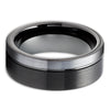 Black Tungsten Wedding Ring - Black Wedding Band - Tungsten Carbide Ring - Black
