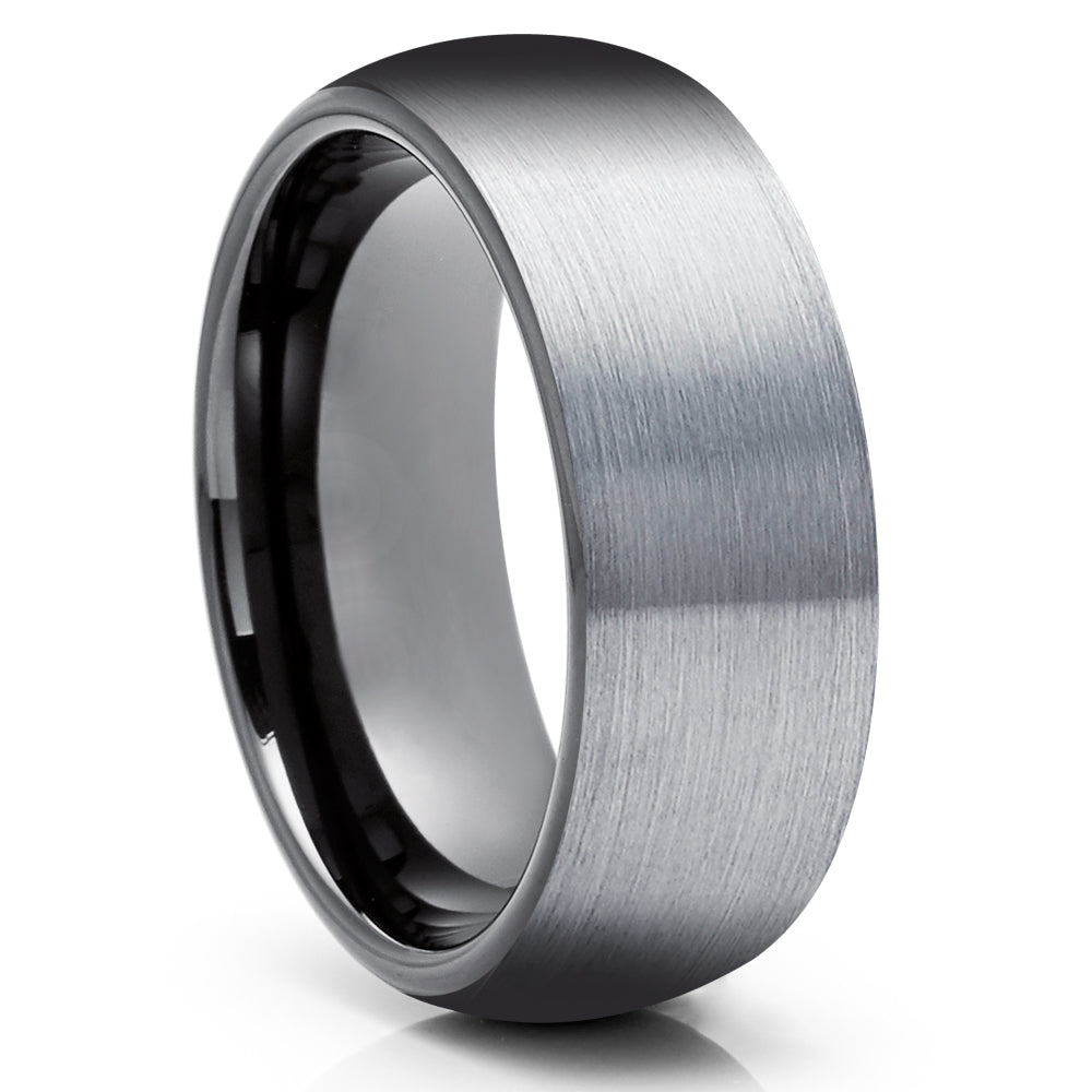 Gunmetal Wedding Ring - Black Tungsten Ring - Tungsten Wedding Band - Black Ring