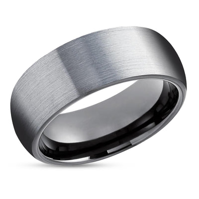 Gunmetal Wedding Ring - Black Tungsten Ring - Tungsten Wedding Band - Black Ring