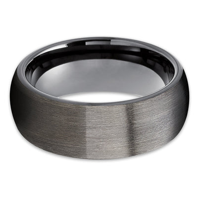Gunmetal Wedding Ring - Black Tungsten Ring - Tungsten Carbide ring - Wedding Band