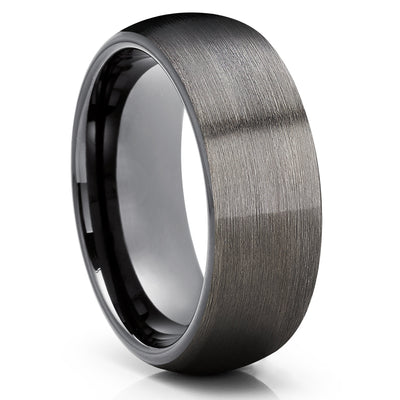 Gunmetal Wedding Ring - Black Tungsten Ring - Tungsten Carbide ring - Wedding Band