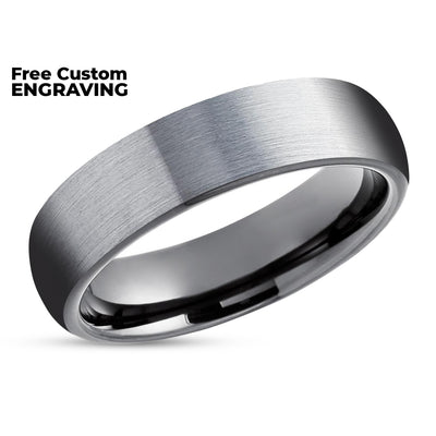 Gunmetal Wedding Ring - Tungsten Wedding Band - Gray Wedding Ring - Wedding Ring